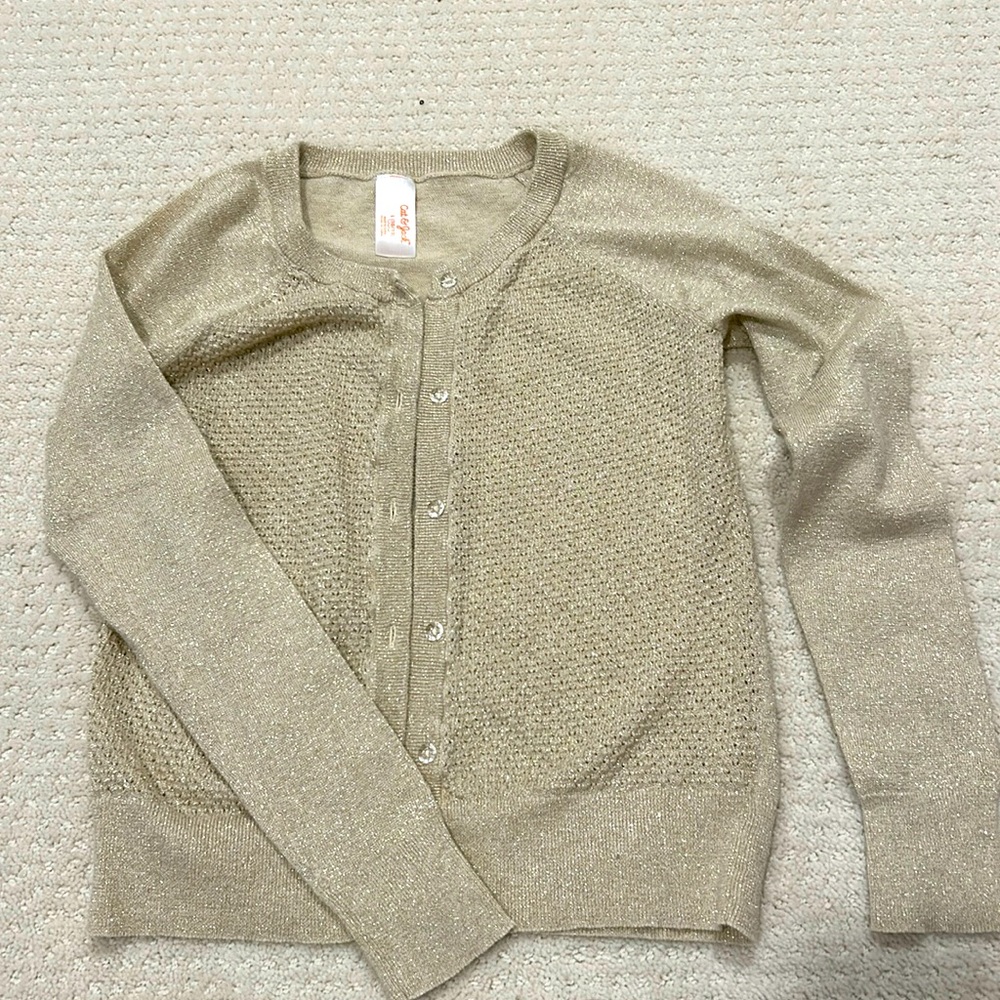 Cat & Jack gold girls’ cardigan